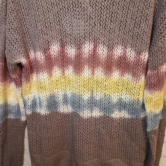 Knox Rose Boho Chic Pullover Sweater - Gray Tie Dye - Size M - NEW! - Picture 6 of 8